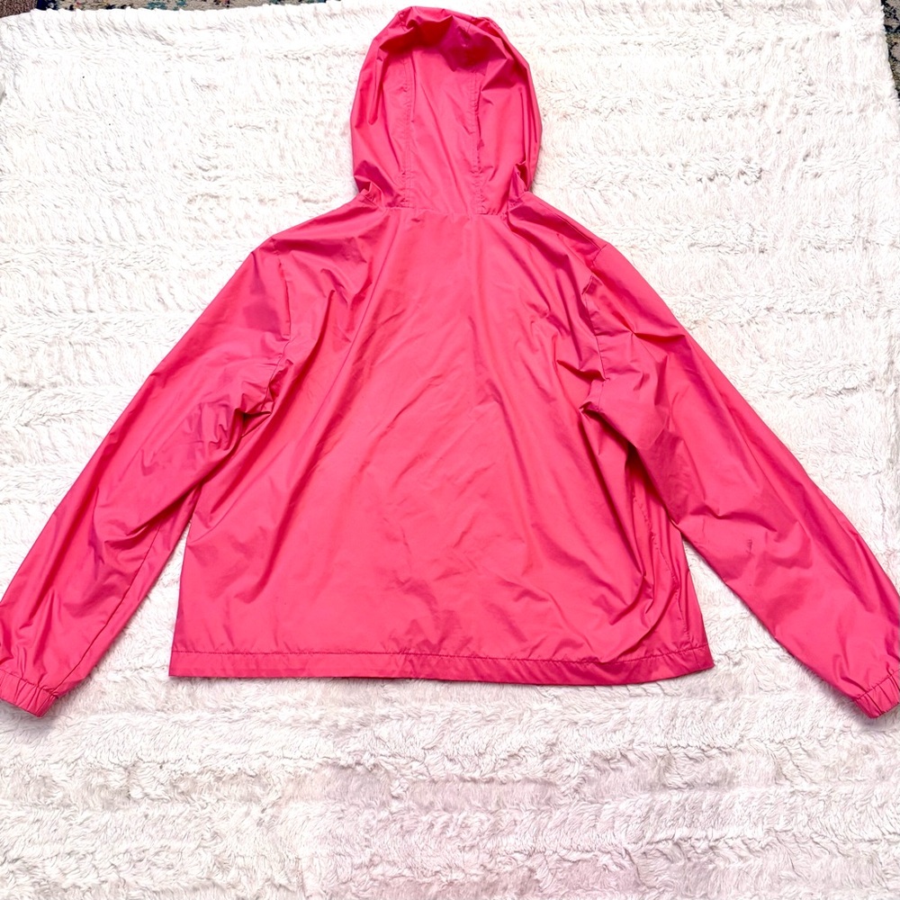 Levi’s Pink Nylon Retro Raincoat XL | Y2K Streetwear Hooded Windbreaker - Picture 3 of 7